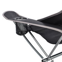 Chaise de camping pliable à prix abordable, design moderne, pour pique-nique en extérieur, chaise demi-lune avec porte-gobelet