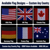 Guirlande lumineuse LED en forme de drapeau, étanche IP65, 200-500 LED, 8 modes, télécommande, taille personnalisée, drapeau national, CE, OEM, vente en gros