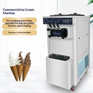 Macchina per Gelato Commerciale per Negozi di Tè al Latte e Dessert, Verticale da Banco, Piccola Gelatiera Automatica per Gelato Soft 220V 2500W - Product Image 2