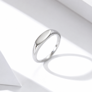 Anillo de Banda Lisa Moderno de Acero Inoxidable, Anillo de Compromiso Unisex, Diseño Minimalista, Acabado Liso, Joyería - Product Image 1