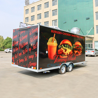 Champ US Standaard Aanhangwagen voor Voedselverkoop met Compleet Ventilatiesysteem, Mobiele Straatvoedselkar, Legaal voor Buiten Evenementen Catering