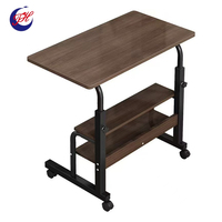 Bureau d'ordinateur avec roulettes, plateau de lit pour ordinateur portable, table portable en bois pour ordinateur portable, bureau mobile pour la chambre à coucher
