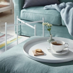 Outdoor Modern Living Room pink Cafe <strong>Tables</strong> Small Round Coffee <strong>Table</strong> Metal Top Easy Portable Mesa <strong>Tray</strong> White <strong>Bedside</strong> <strong>Table</strong> - Product Image 6