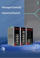 Switch Ethernet Gigabit Industrial Administrado para Montaje en Riel DIN, 5 o 8 Puertos Opcionales, Gestión por SNMP y CLI, Soporte VLAN
