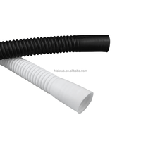 Tube Sanitaire en PTFE Ondulé Blanc pour le Transport de Condiments, Résistant aux Hautes Températures et à une Pression de Jusqu'à 10 Bars