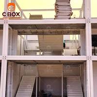 Cbox Vente en gros de bâtiments modulaires préfabriqués démontables à 3 étages, panneaux sandwich, bureaux, hôtels, écoles, résidences, maisons conteneurs mobiles