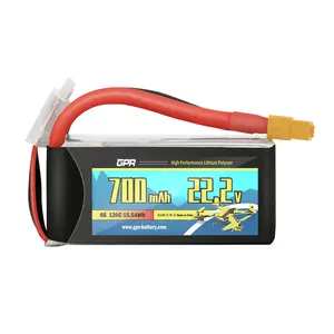 Fpv बैटरी 700mah 6s 22.2v के लिए xt60 प्लग बैटरी के साथ