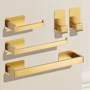 Juego <span class=keywords><strong>de</strong></span> 5 Accesorios <span class=keywords><strong>de</strong></span> Baño <span class=keywords><strong>de</strong></span> Pared en Negro Mate: Toallero, Barra para Toallas, Gancho para Batas, Ganchos <span class=keywords><strong>y</strong></span> <span class=keywords><strong>Portarrollos</strong></span> <span class=keywords><strong>de</strong></span> Papel Higiénico - Product Image 2