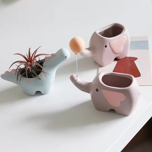 Redeco classico Mini a mano a forma di cuore vaso di fiori bianco succulento vasi di piante in ceramica vasi per l'arredamento dell'home Office dell'hotel - Product Image 2