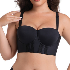 Reggiseni senza cuciture Zoyiame, taglie forti, con ferretto, coppe profonde, allacciatura posteriore a <span class=keywords><strong>4</strong></span> ganci, con spalline rimovibili - Product Image 1