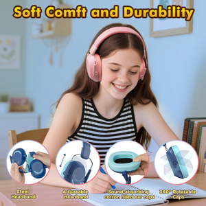 Casque audio pour enfants de haute qualité, réduction de bruit 30SNR, protège-oreilles insonorisés pour bébés, enfants, adolescents, filles et garçons - Product Image 6