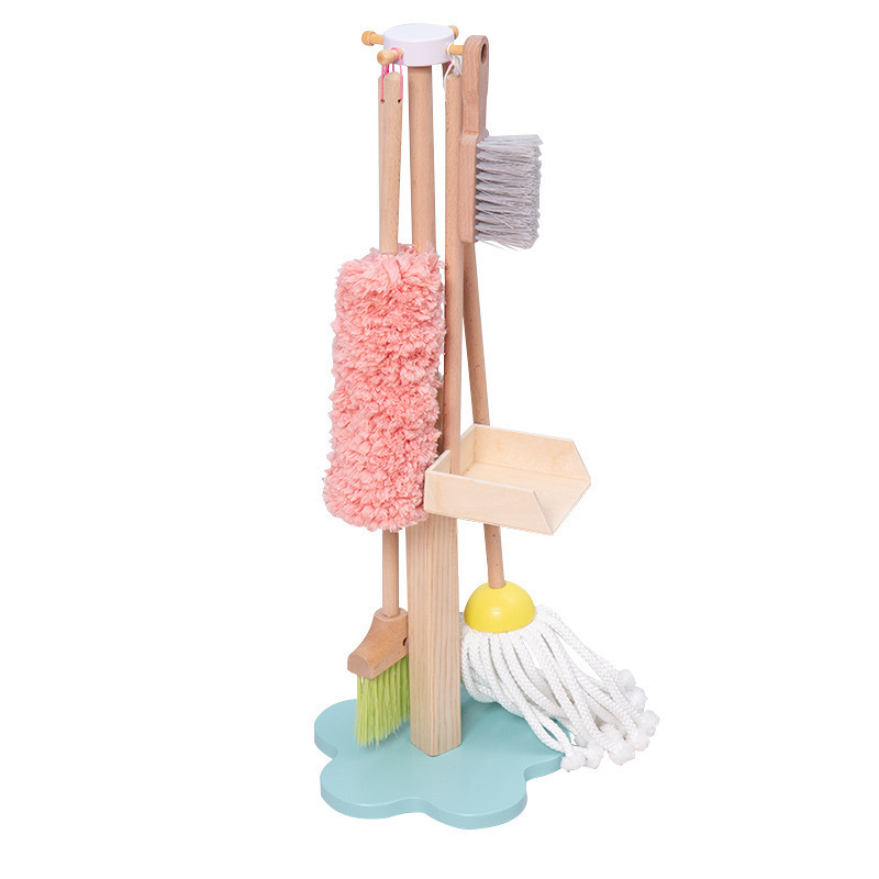 Wooden Cleaning Play Set Kids Household