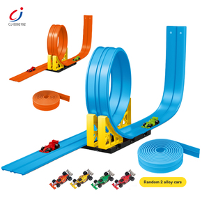 Chengji Cartoon Avonturenbaan Slotcar Speelgoed Cool Design Opvouwbaar 4-meter Alloy Racebaan Dubbele Ramp Glijbaan Slotcar Speelgoed - Product Image 1