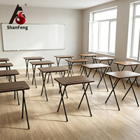 Meubles scolaires modernes à structure métallique en forme de X, bureau d'examen pliable amovible pour étudiants, table d'étude pour bibliothèque, table d'examen, table d'atelier