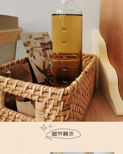 Bouteille en verre Borosilicate avec Logo personnalisable, échelle chronologique, tasse à eau, <span class=keywords><strong>2022</strong></span> ml, 500ml, avec manches, 750ml, 1 pièce - Product Image 4