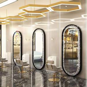 Espelho Especial de Barbearia com Luzes LED para Salão de Cabeleireiro Móveis de Salão <span class=keywords><strong>2025</strong></span> Lucky Novidade Campeão de Vendas - Product Image 3