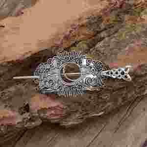 Épingles à cheveux vintage en argent, pinces à cheveux en métal avec nœuds celtiques, barrettes rétro vikings, accessoires bijoux, épingles à cheveux en forme de baguettes pour femmes - Product Image 1