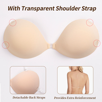 Soutien-gorge rembourré moins cher Bio Glue Soutien-gorge push-up pour femmes avec sangle transparente