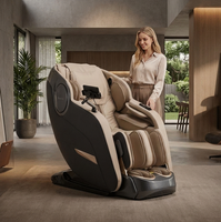 Fauteuil de massage corporel 3D haut de gamme Zhouqi à gravité zéro avec rail SL étendu et pétrissage Shiatsu Pro