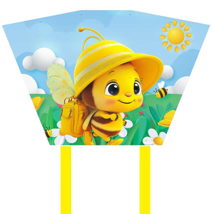 Mini cerf-volant de poche pliable, ensemble complet avec corde et poignée, motif animal de dessin animé mignon, cerf-volant portable pour enfants, jouet de plage - Product Image 6