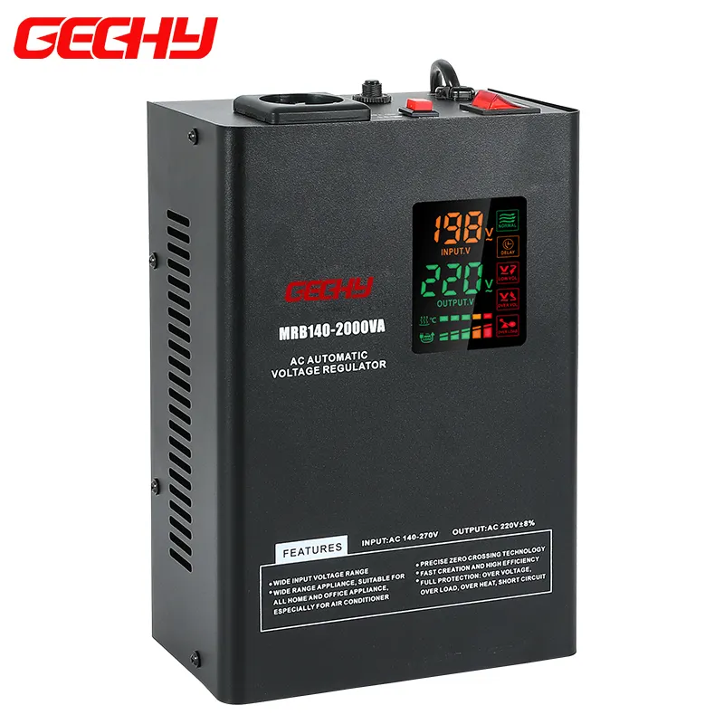 1KVA طراز مثبتات الطاقة الرقمية AC منظم الفولتية الأوتوماتيكية طراز مثبتات 800W 1000W 220V 8% 10% AVR