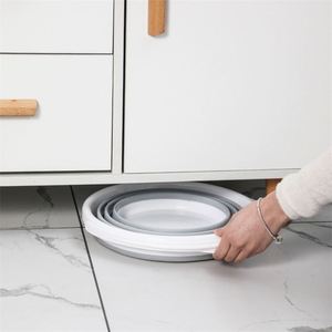 Cubo de Agua Plegable de 10L (2.6 Galones) para Ahorrar Espacio, Portátil, para Acampar al Aire Libre, Pescar, Lavar el Coche, Cubo de Limpieza Plegable de Plástico - Product Image 4