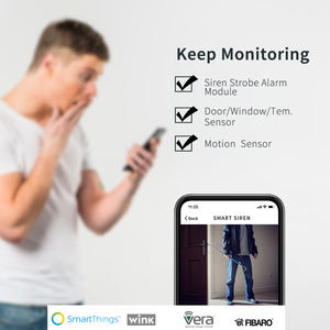 <span class=keywords><strong>Z</strong></span>-<span class=keywords><strong>wave</strong></span> Plus sirene strobo Alarm nirkabel keamanan rumah pintar dengan catu daya 12V - Product Image 6