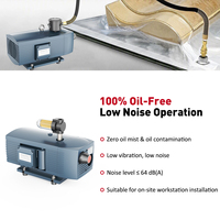 Pompa Vakum Kering Tanpa Oli Wordfik Tiga Fasa VD16 150mbar 16m³/h dengan Bilah Karbon untuk Mesin CNC, Robot Picking