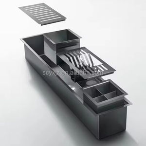 <span class=keywords><strong>อ่าง</strong></span><span class=keywords><strong>ล้าง</strong></span><span class=keywords><strong>จาน</strong></span>สแตนเลสแบบบิวท์อินอ่างล้าง<span class=keywords><strong>จาน</strong></span>สองชั้นดีไซน์ทันสมัยช่องระบายน้ำออกหนึ่งรู - Product Image 3