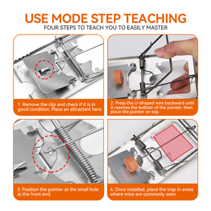 Bẫy chuột sắt có thể tái sử dụng. bẫy chuột có thể bắt chuột lớn mà không bị rỉ sét. Nhà máy bán hàng trực tiếp với giá thấp - Product Image 5