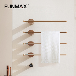 Porte-serviettes chauffant électrique couleur gris métal pistolet mural salle de bain sèche-linge chauffe serviettes vente personnalisée - Product Image 3