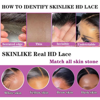 Topper de Cabello Humano Liso con Línea de Cabello Pre-Desplumada, Cierre Frontal de Encaje Suizo HD Ultrafino, Pieza de Cabello Natural Invisible