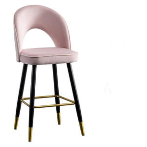 Sillas nórdicas de cocina de metal de lujo para <span class=keywords><strong>barra</strong></span> taburete de <span class=keywords><strong>bar</strong></span> trasero contorneado de PU de cuero moderno sillas de <span class=keywords><strong>bar</strong></span> altas de café para mesa de <span class=keywords><strong>bar</strong></span> - Product Image 4