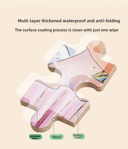 ตัวต่อจิ๊กซอว์ไม้ 200 ชิ้น แผนที่โลกและสหรัฐอเมริกา ของเล่นเสริมพัฒนาการสำหรับเด็กอนุบาลและเด็กเล็ก - Product Image 3