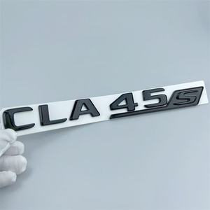 Chrome pour <span class=keywords><strong>Mercedes</strong></span> CLA 45 S AMG C117 C118 CLA45S TURBO <span class=keywords><strong>coffre</strong></span> de voiture Badge emblème Logo autocollant lettres Auto accessoires - Product Image 4