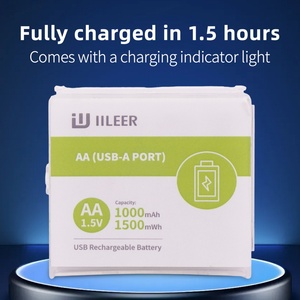 Batería Recargable USB-A IILEER de 1000mAh y 1.5V, Prácticas Baterías de Iones de Litio para Electrodomésticos - Product Image 6