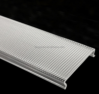 Abat-jour diffuseur LED prismatique transparent, cache-lumière LED pour éclairage LED linéaire