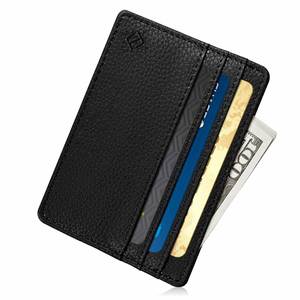 Custom Credit Card Holder Mini <b>Wallet</b> Saffiano PU RFID <b>Slim</b> ID Card Holder <b>Wallet</b> - Product Image 2
