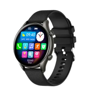 Erkekler kadınlar yeni Trendy 1.32 inç HD yuvarlak ekran Smartwatch kalp hızı sağlık monitör BT5.0 çağrı Hombre kol saati