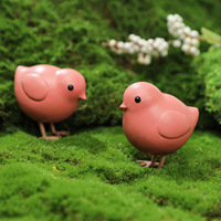 Figurine de poussin mignon et ludique, artisanat créatif en résine, décoration de bureau pour la maison, mobilier doux pour chambre d'enfant, disponible en flocage et peinture