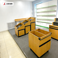 Étagères et vitrines de magasin de fruits personnalisées par l'usine JIUSHUN, présentoirs en bois pour légumes, paniers multi-niveaux