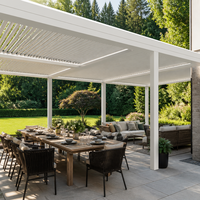 Pergola bioclimatique en aluminium Jiake 4x4m avec toit à lames motorisées pour jardin, patio, villa, CE SGS OEM/ODM Vente en gros