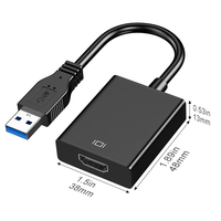Adaptateur convertisseur USB 2.0 vers HDTV de haute qualité, prend en charge la résolution 1080P pour plusieurs moniteurs et ordinateurs portables