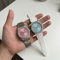 Montre-bracelet pour femme en acier inoxydable avec diamants Mosinite, montre-bracelet pour femme avec logo personnalisé, montres mécaniques automatiques de luxe pour femme