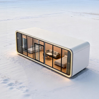 Casa Cápsula Moderna y Transpirable de 40 pies, Tipo Apple Cabin, Prefabricada, Modular, para Hotel, Resort, Almacén al Aire Libre y Oficina en Casa