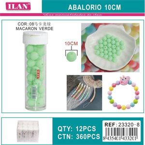 Perline Ilan Abalorio 10Cm Verde Macaron per la creazione di braccialetti e gioielli - Product Image 3