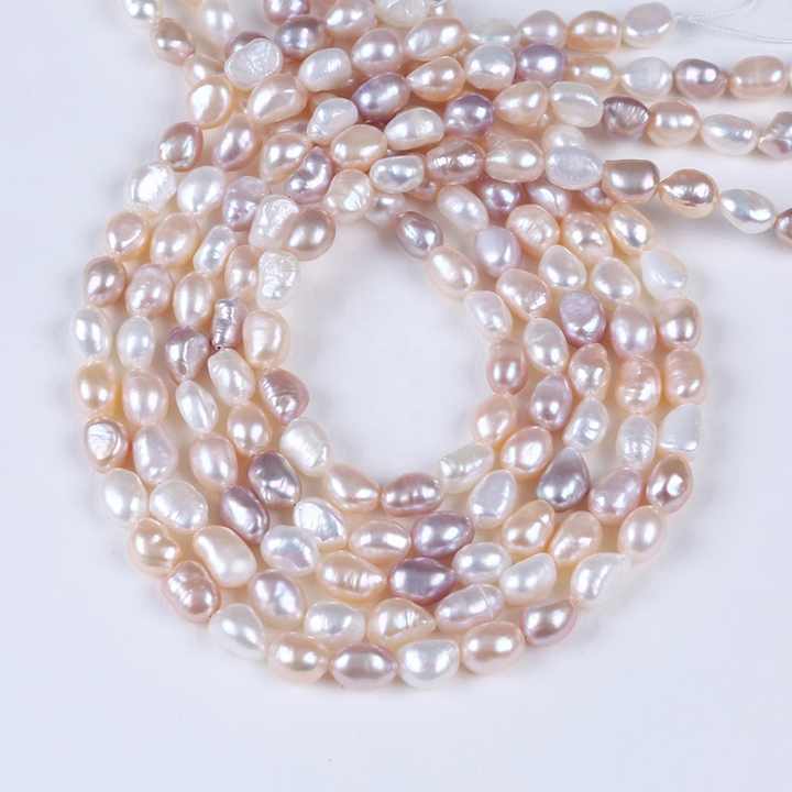 Perles Cultivées Eau Douce Naturelles 7-8mm - Collier 38cm Qualité A+
