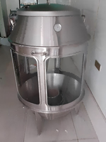 Grill vertical à gaz et charbon en acier inoxydable avec verre trempé pour rôtir le canard, le poulet et la viande, idéal pour l'équipement de rôtissage à la pekingaise