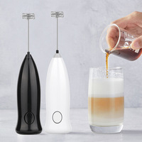 Mousseur à lait électrique portatif en acier inoxydable, fouet à crème domestique sans fil, mini batteur à œufs pour pâtisserie maison