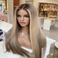 Perruques juives en soie brune, perruques juives à dentelle frontale casher, nouvelles perruques juives sans colle, soie blonde, cheveux humains longs, cheveux européens, perruque juive